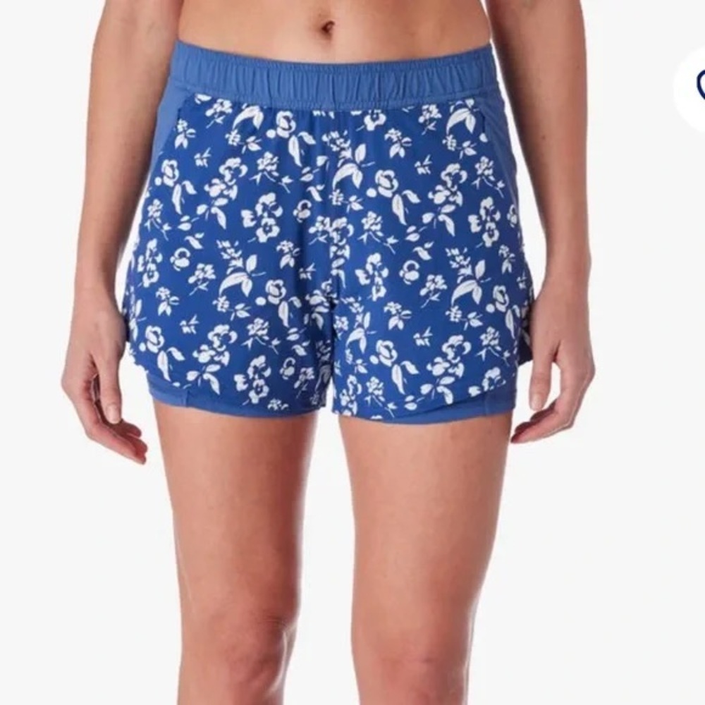 Fair Harbor‎ Women’s Corliss Short Blue Tropical Floral Size Small